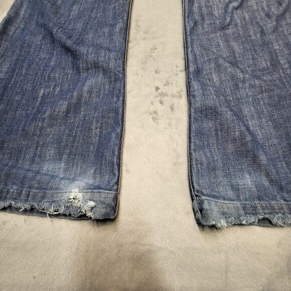 Level 99 Jeans Womens 30 Blue Medium Wash Flare Patch Pockets Stretch Denim - Picture 10 of 11